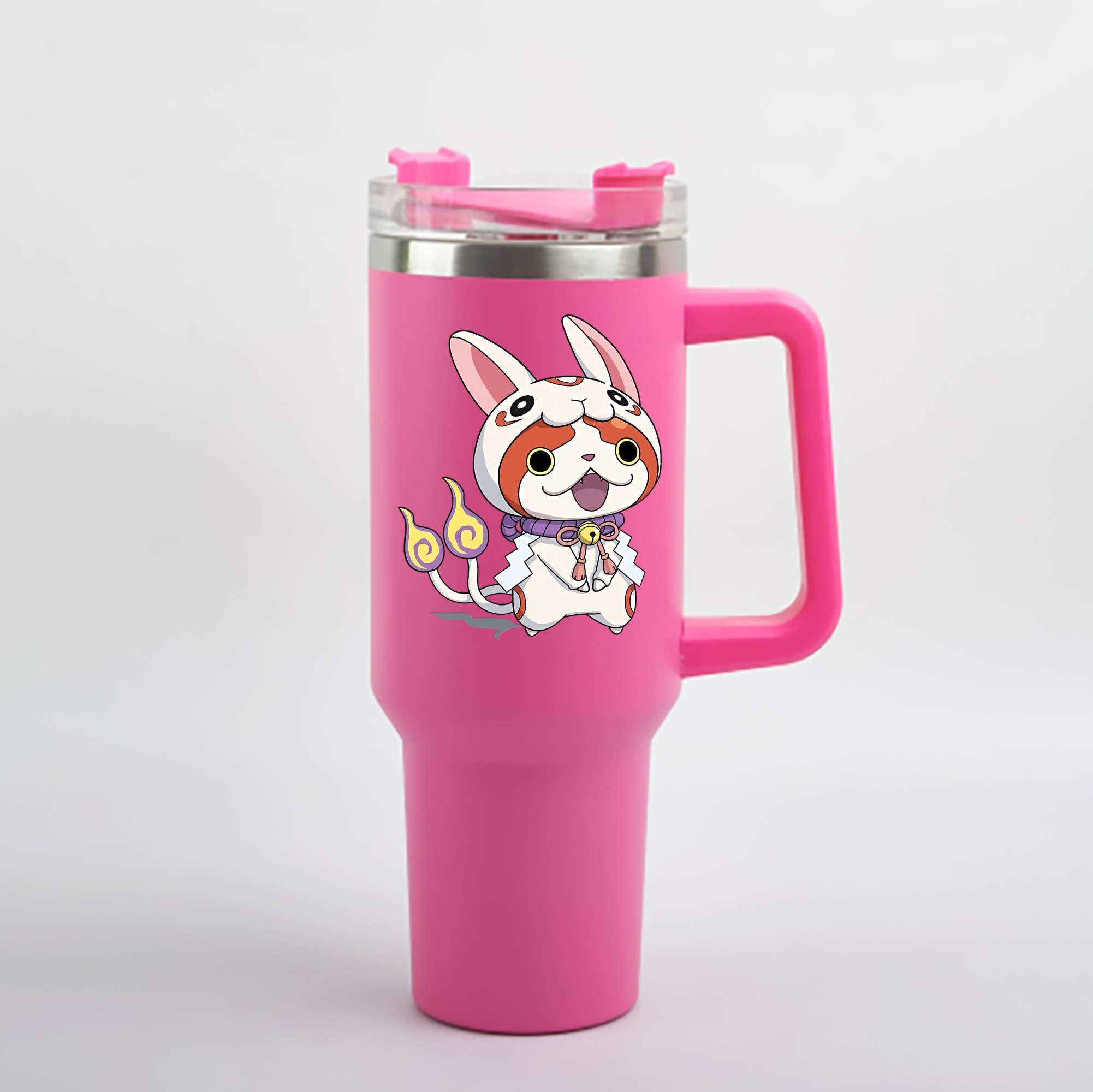 （画像用） 妖怪ウォッチ Yo-kai Watch 1200mL車用タンブラー - クリスタルステッカー（プラスチックストロー付き）